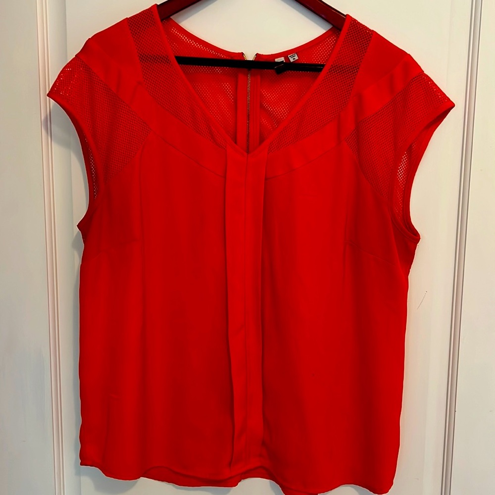 Orange Perforated Top - XL Kut from the Cloth